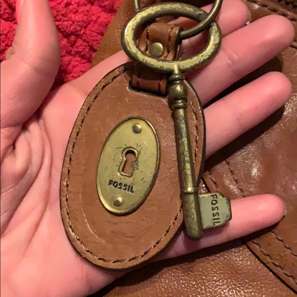 Fossil brown leather shoulder bag - Picture 3 of 4